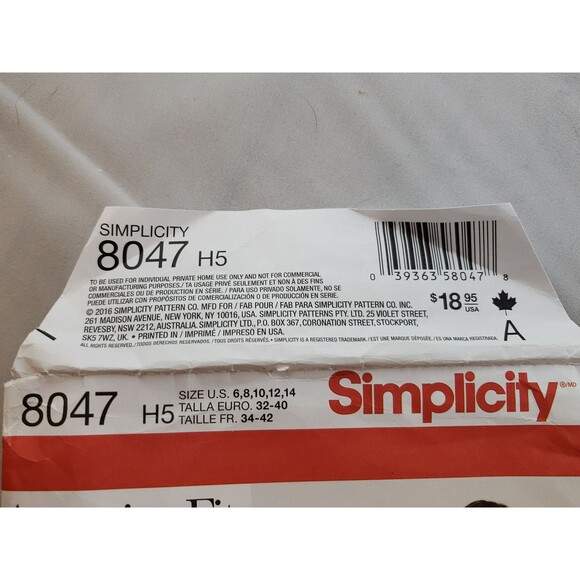 Misses/Miss Petite Dress Slim, Average, Curvy Fit Simplicity Sewing Pattern 8047 - Picture 4 of 5